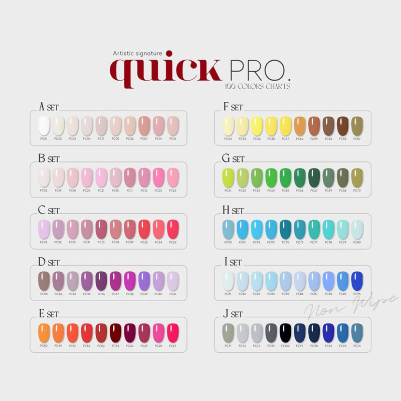 ARTISTIC SIGNATURE QUICK PRO 100 COLOUR FULL SET (NON-WIPE)